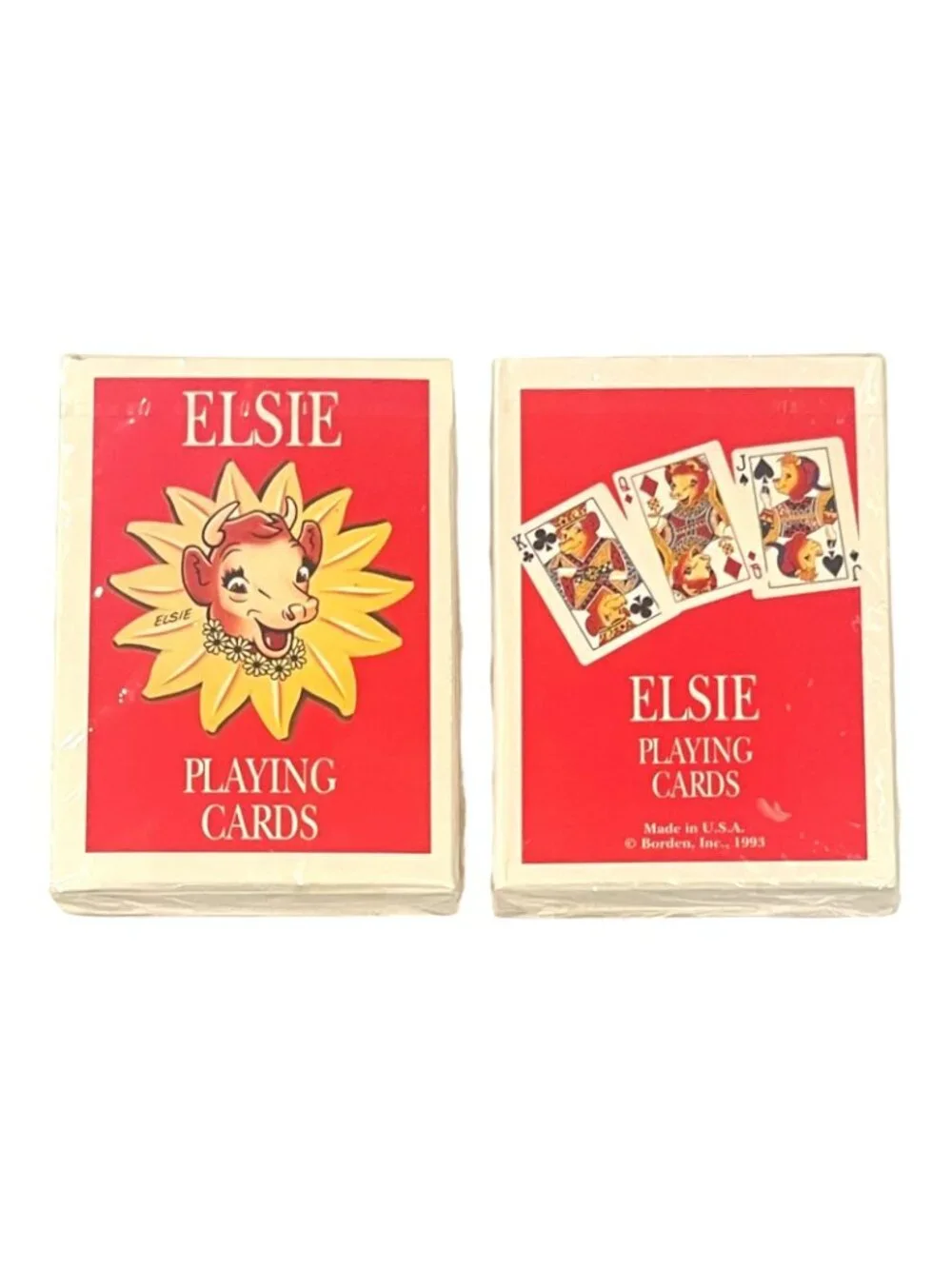 Elsie the Cow Playing Cards by Borden - NEW & Sealed - LOT of 2